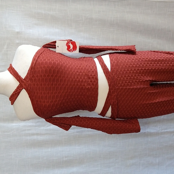 Brazilian leggings and crop jacket set size Xlarge Honeycomb style - Picture 3 of 14